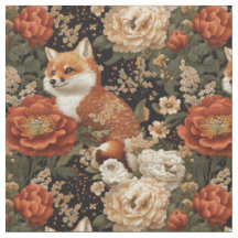 Fox in Blume Blumenmuster nahtlos Muster