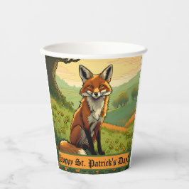 Fox in den Kleeblättern Pappbecher