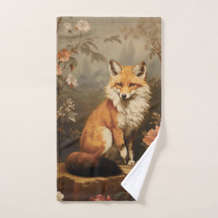 Fox in der Waldlaune Viktorianisch Handtuch