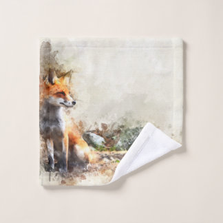 Fox in der Wildmalerei Waschlappen