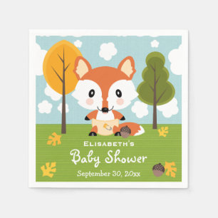 Fox in der Windel-Babyparty Serviette