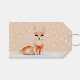 Fox in einem Schneesturm Weihnachtsgeschenk Geschenkanhänger