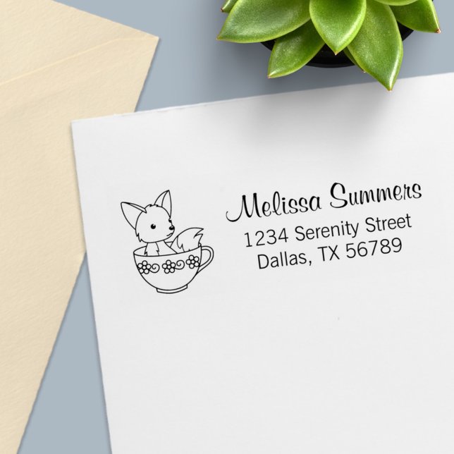 Fox in einer Teacup-Adresse Permastempel (Von Creator hochgeladen)