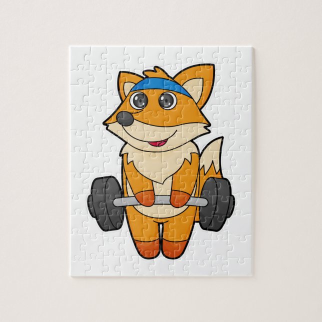 Fox in Fitness mit Barbell (Vertikal)