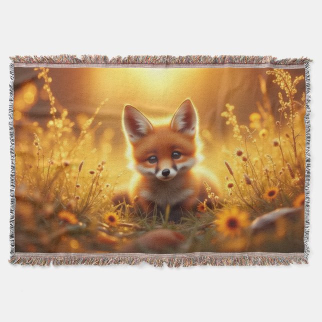 Fox in the flowers at sunrise decke (Vorderseite)
