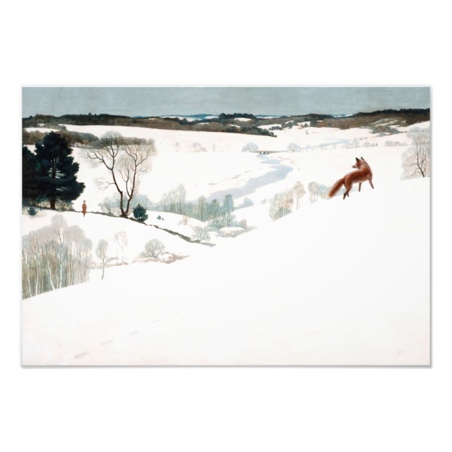 Fox in the Snow, 1935 von Newell Convers Wyeth Fotodruck (Vorne)
