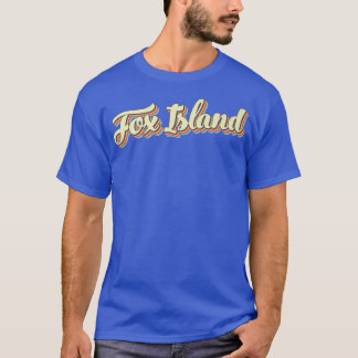 Fox Island TShirt Retro Art Baseball Police Vintag