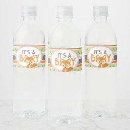Fox ist ein Boy Woodland Forest Water Flasche Labe