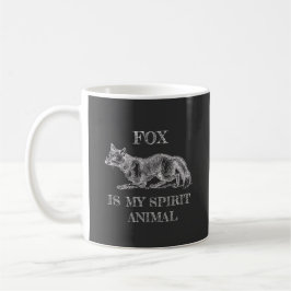 Fox ist meine Spirit Animal komische Zitat-Illustr Kaffeetasse