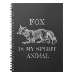 Fox ist meine Spirit Animal komische Zitat-Illustr Notizblock