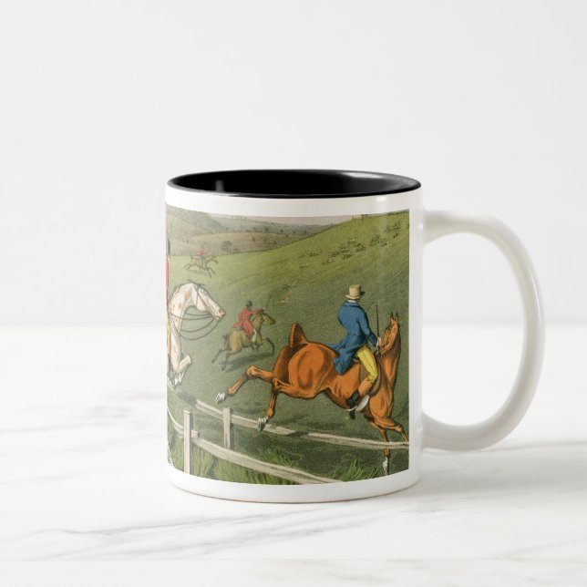 Fox-Jagd, aquatinted von I. Clark, Kneipe. durch Zweifarbige Tasse (Rechts)