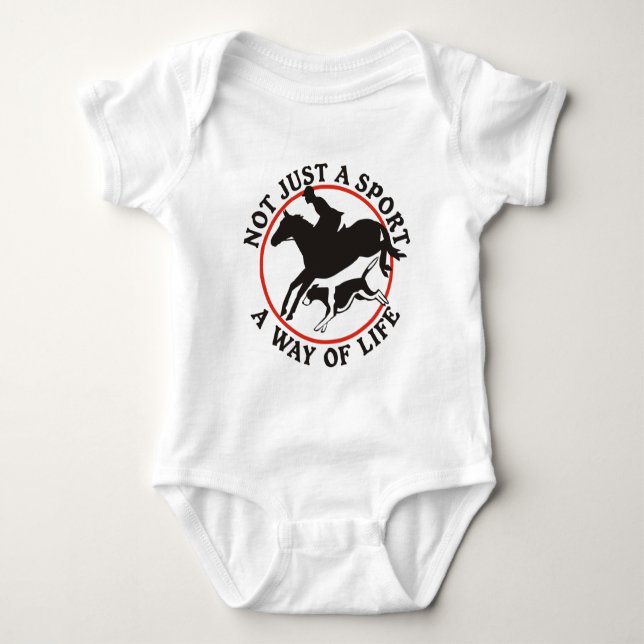 Fox Jagd-EIn Lebensart Baby Strampler (Vorderseite)
