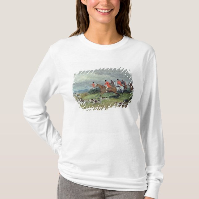 Fox-Jagd in Surrey, 19. Jahrhundert T-Shirt (Vorderseite)