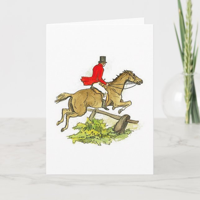 Fox-Jagd-Pullover-Jäger-Reiten-Anmerkungs-Karte Karte (Vorderseite)