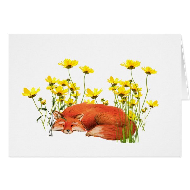 Fox Jeden Anlaß Notecard (Vorderseite (Horizontal))