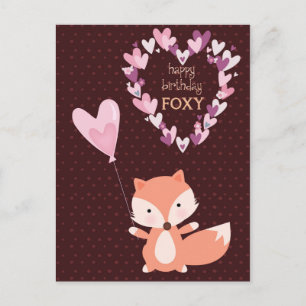 Fox Joyeux Anniversaire Foxy carte postale