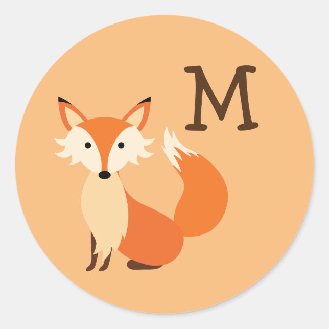 Fox Kid Süße Tier Umschlag Aufkleber Aufkleber (Vorderseite)