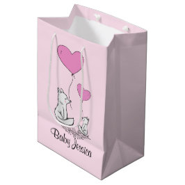 Fox Kit Herz Balloons Design Geschenktasche Mittlere Geschenktüte