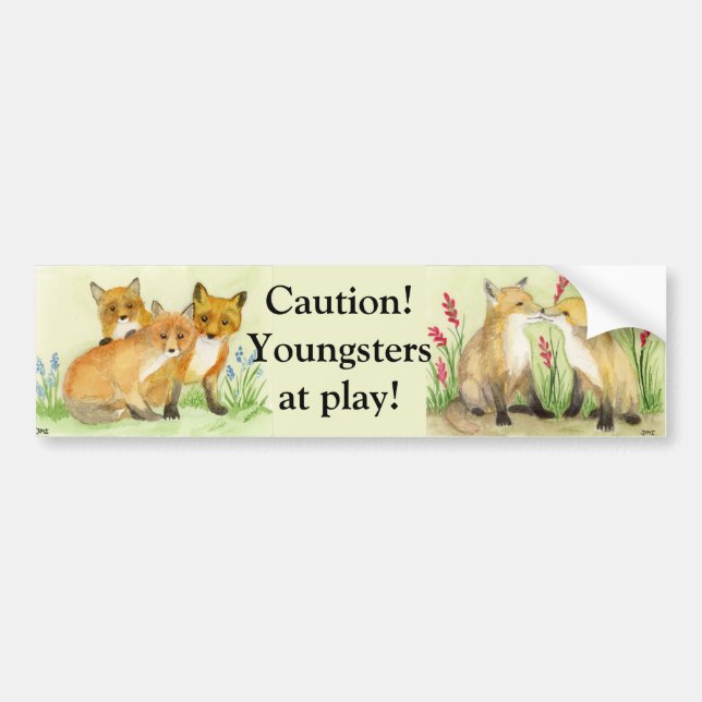 Fox Kits Autoaufkleber (Vorne)