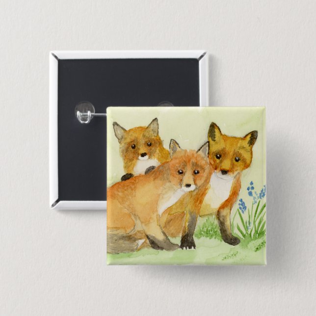 Fox Kits Button (Vorne & Hinten)