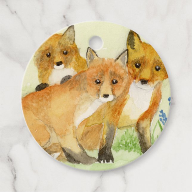 Fox Kits Geschenkanhänger (Vorderseite)