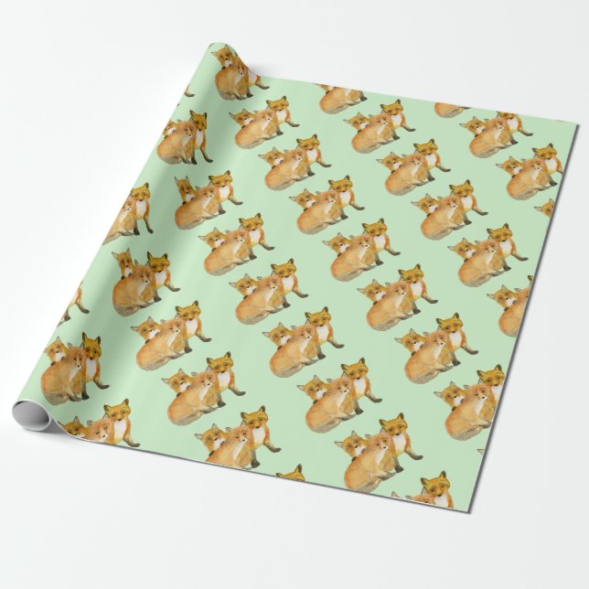 Fox Kits Geschenkpapier (Ungerollt)