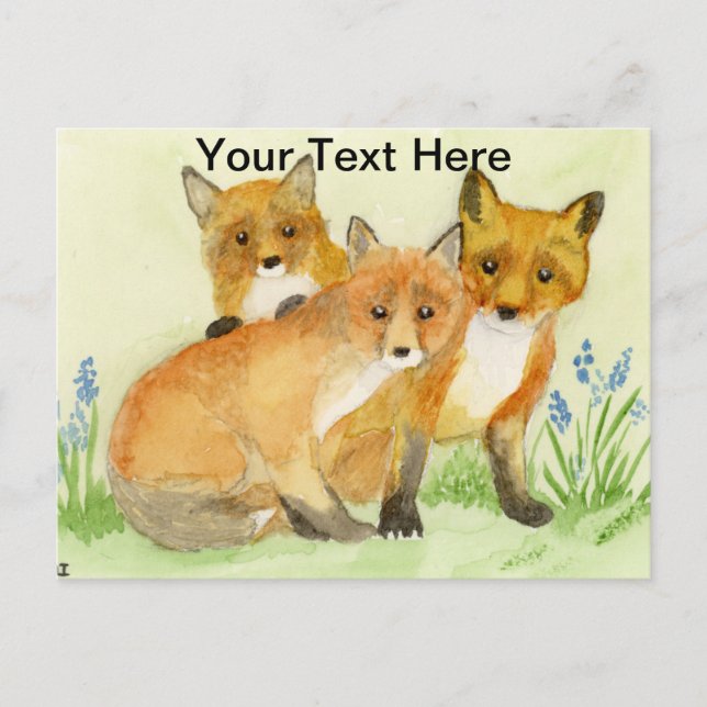 Fox Kits Postkarte (Vorderseite)
