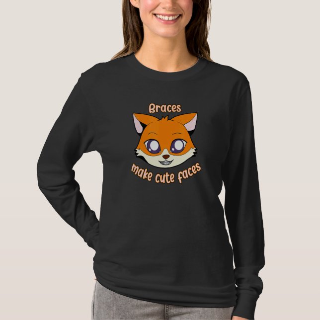Fox-Klammern sind Niedlich T-Shirt (Vorderseite)