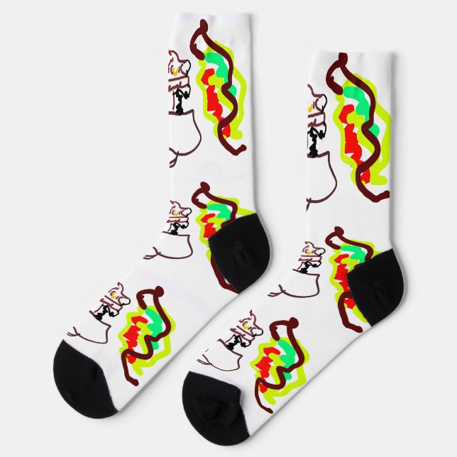 Fox Latte Fun Herbst Style Socken (Linkes Detail)
