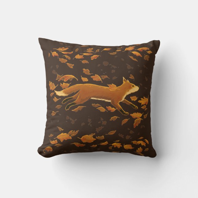 Fox läuft durch den Fall Kissen (Vorderseite)