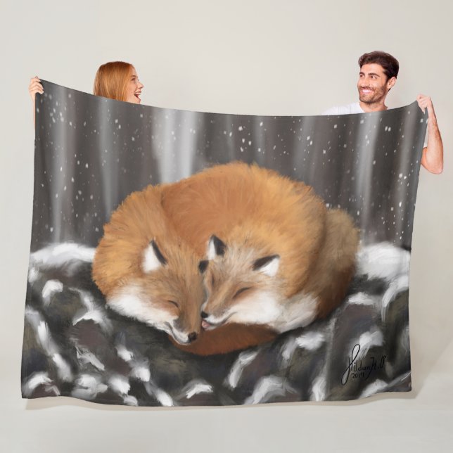 Fox-Liebe auf Stone Haven Fleecedecke (Beispiel)