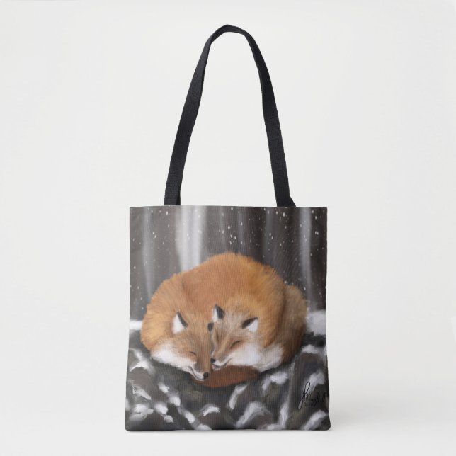 Fox-Liebe auf Stone Haven Tasche (Vorderseite)