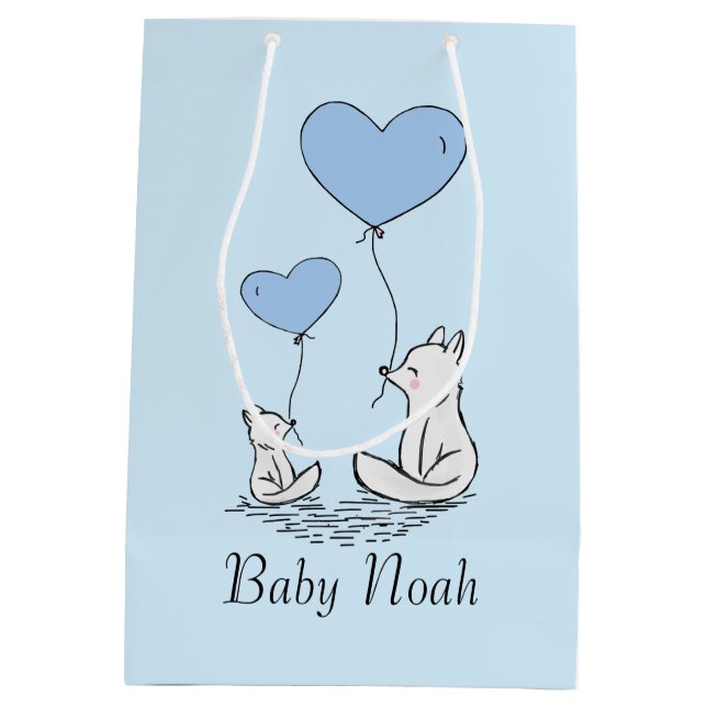 Fox Liebe Gift Bag Mittlere Geschenktüte (Rückseite)
