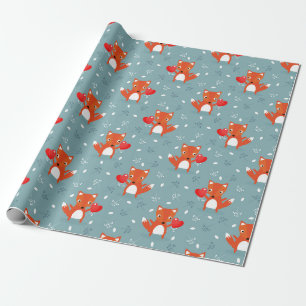 Fox-Liebe-Muster Geschenkpapier