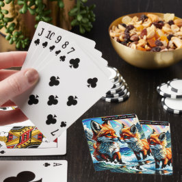 Fox-Liebe unter Monogram-Kindern Altes Maid-Spiel Spielkarten