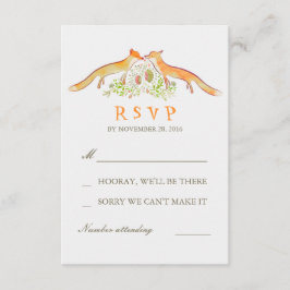 Fox Liebe Wedding RSVP Cards Karte