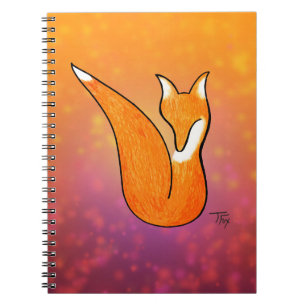 Fox Lila rosa Notebook Notizblock