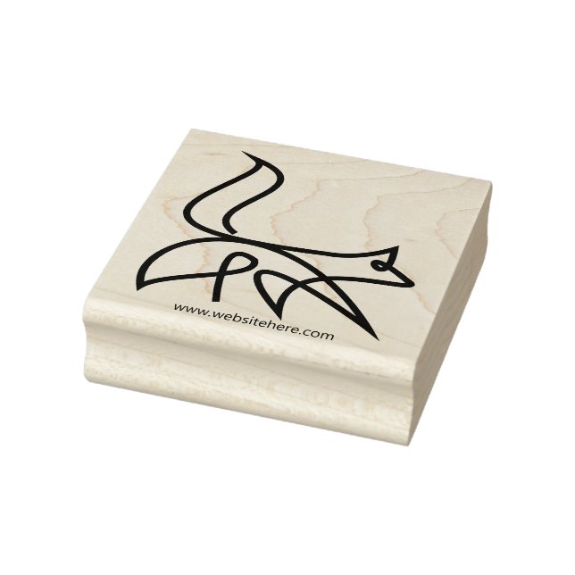 Fox Line Art Zeichnend Kennzeichnung von Tierlogo Gummistempel (Stempel)