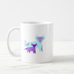 Fox Lover Cool schauend Mutter Fox Niedlich Origam Kaffeetasse