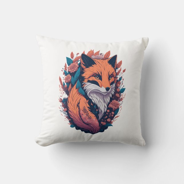 Fox Lovers Gift - Fox Artwork Kissen (Vorderseite)