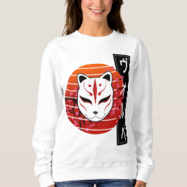 fox mask design sweatshirt
