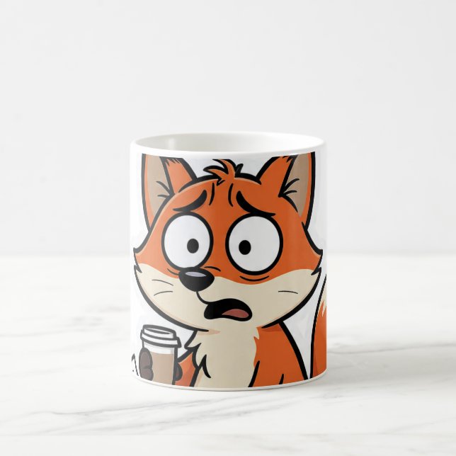 Fox Meme Cartoon Funny Kaffeetasse (Mittel)