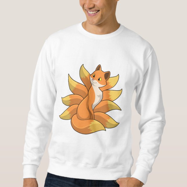 Fox mit 9 Fox-Schwänzen Sweatshirt (Vorderseite)