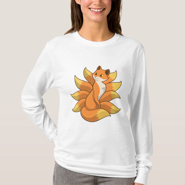 Fox mit 9 Fox-Schwänzen T-Shirt (Vorderseite)