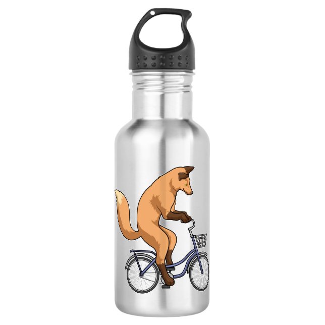 Fox mit Bicycle Edelstahlflasche (Vorderseite)