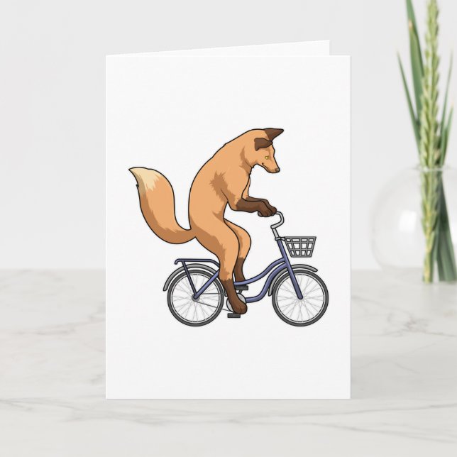 Fox mit Bicycle Karte (Vorderseite)