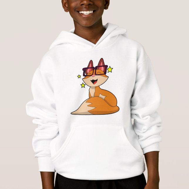 Fox mit Brille Hoodie (Vorderseite)