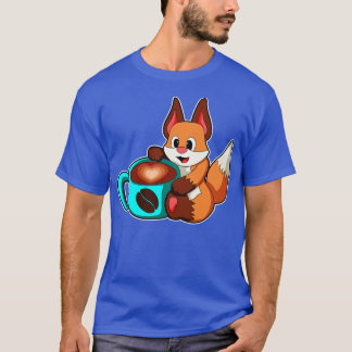 Fox mit Cup of Coffee 2 T-Shirt