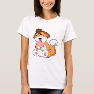 Fox mit Erdbeereis T-Shirt
