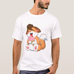 Fox mit Erdbeereis T-Shirt